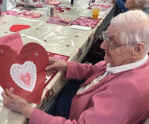 Sister Laurentilla Back shares her Valentine card.