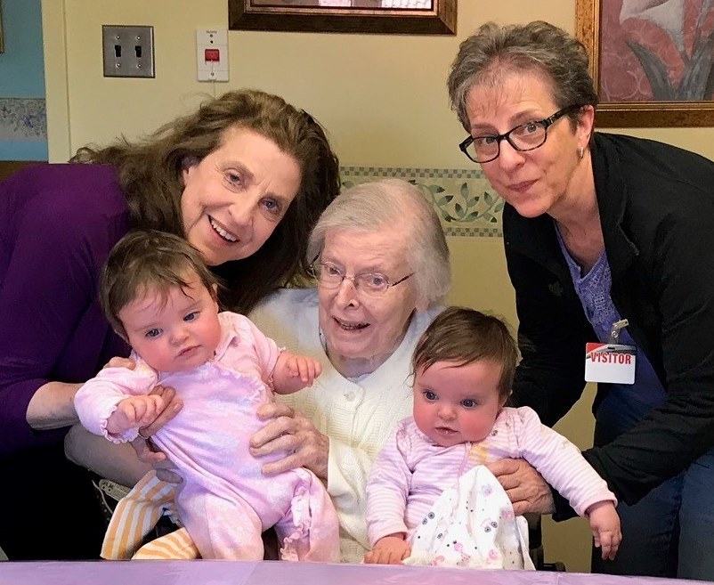 Sister Eugene Geiger's very special guests twin baby nieces