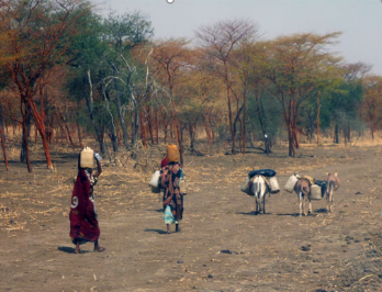 Women looking for water in Sudan. Shutterstock