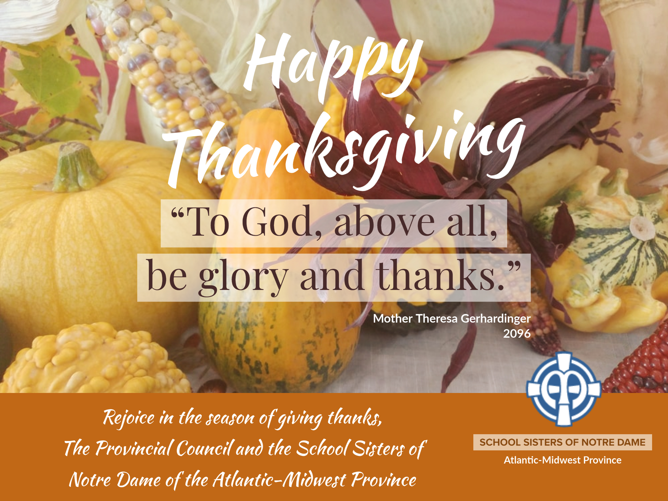 Happy Canadian Thanksgiving Day! School Sisters of Notre Dame