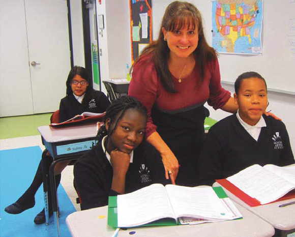 Mother Seton Students with Leah Benzing