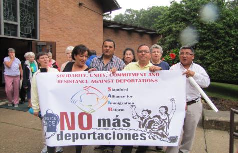 SSNDs at an immigration vigil in Connecticut