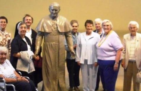 SSNDs with a life size Saint John Paul sculpture