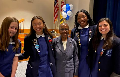Sr Carolyn Anyega - SSND General Councilor  with Students