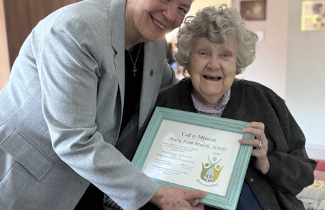 Sister Charmaine gives Sister Mary Jean Mulch her Call to Mission