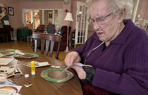 Sister Colette Ryan, 102, makes wreaths for those who cannot participate! Sister Colette Ryan