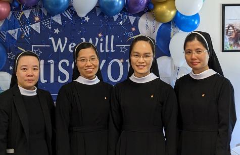 Sisters Hao, Nga, Len, and Theu Daughters of our Lady of the Holy Rosary.