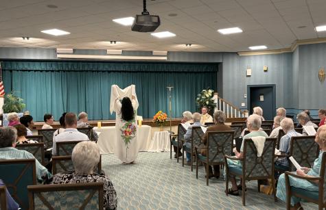 Sister Rebecca Tayag led the dance at the Offertory